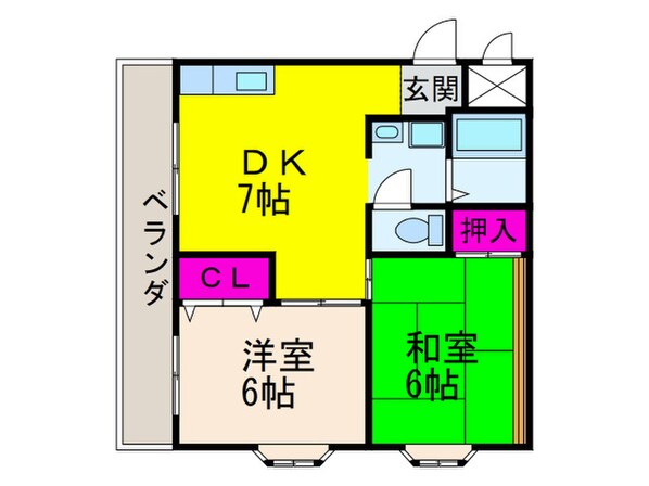 大塚チェリ－ハイツ１２の物件間取画像